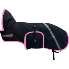 Zero DC Zimní vesta - S BAREVNÝM LEMEM  černá + růžová 55cm