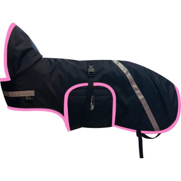 Zero DC Zimní vesta - S BAREVNÝM LEMEM  černá + růžová 55cm