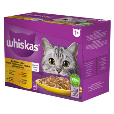 Whiskas kapsička Drůbeží výběr v želé 12 x 85 g 