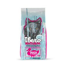 Ibero COLD PRESSED Duck and Turkey(kachna a krůta) Medium/Maxi 12+3kg ZDARMA