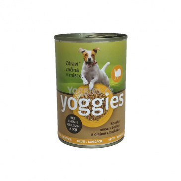 Yoggies krůtí konzerva pro psy s batáty a bodlákovým olejem 400g
