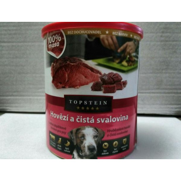 Topstein Hovězí a čistá svalovina konzerva 800g