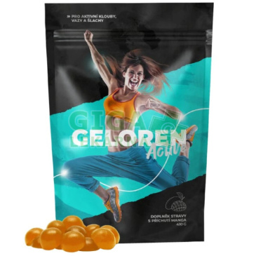Geloren Active s příchutí manga, 410g, 90 želé