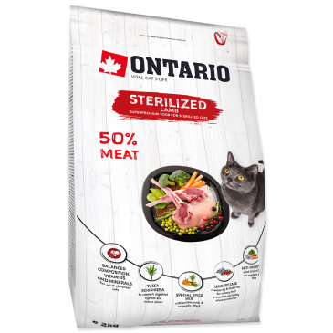 ONTARIO Cat Sterilised Lamb 6,5kg