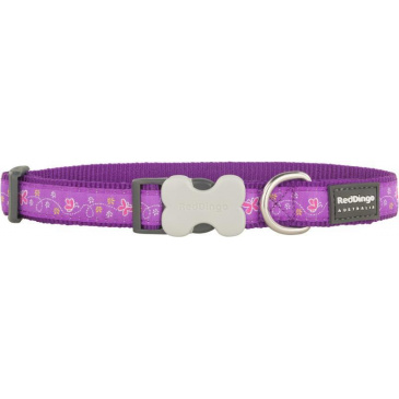 Obojek Red Dingo 20 mm x 30-47 cm - Butterfly Purple