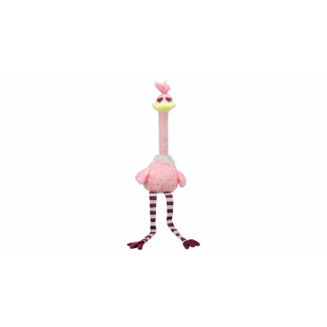 Valentine´s ostrich - valentýnská hračka pro psy - pštros se zvukem, plyš, 90 cm, růžová