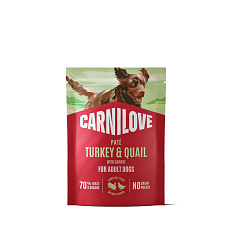 Carnilove Dog Pouch Paté Turkey & Quail with Carrot 300 g