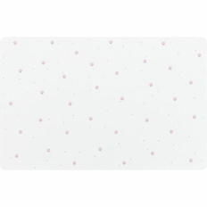 Prostírání pod misky PAW Print, 44 x 28 cm, bílá / růžové ťapky