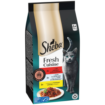 Sheba Taste of Paris kapsička s hovězím a Bílou rybou 6 x 50 g