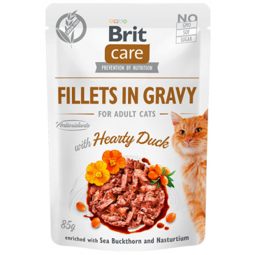 Kapsička Brit Care Cat Fillets in Gravy Duck 85g