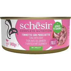 Konzerva Schesir cat tuňák+šunka v želé 140g