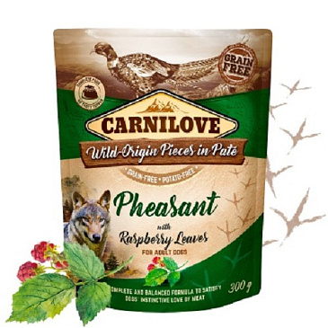 Carnilove Dog Pouch Paté Pheasant with Raspberry Leaves 300g