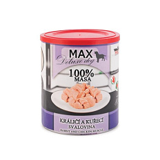 Max konzerva králičí a kuřecí svalovina 400g