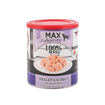 Max konzerva králičí a kuřecí svalovina 400g
