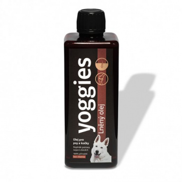 Yoggies Lněný olej pro psy a kočky 500 ml