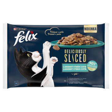 FELIX Deliciously Sliced lahodný výběr z ryb v želé 4 x 80g