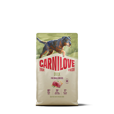 Carnilov TRUE FRESH Duck Dry food for Adult small Dogs 4kg