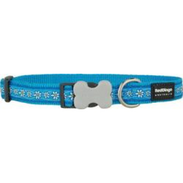 Obojek Red Dingo 15 mm x 24-37 cm - Daisy Chain Turquoise