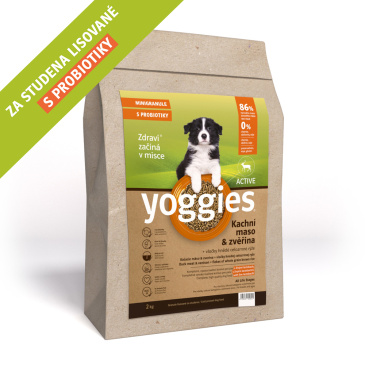 Yoggies Active Kachna a zvěřina 2kg Minigranule