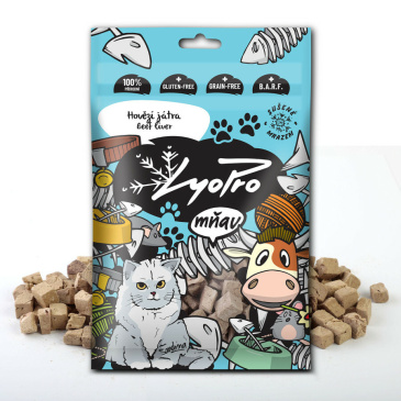 LyoPro pamlsky pro kočky sušené mrazem Hovězí játra 50 g 