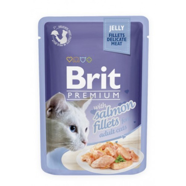 Brit premium 85g cat kaps.filety s lososem v želé