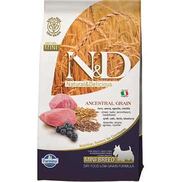 N&D ANCESTRAL GRAIN Dog LG Lamb, Spelt, Oats & Blueberry Adult Mini 800 g