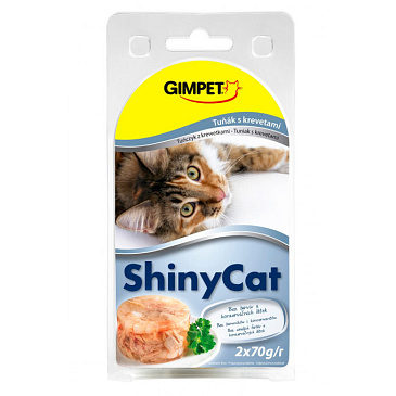 ShinyCat konzerva tuňák + krevety 2 x 70g