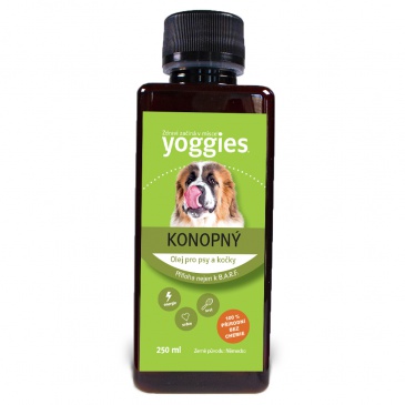 Yoggies Konopný olej pro psy a kočky 250ml