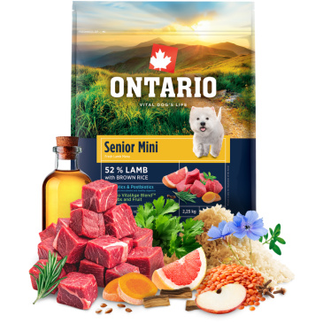 Ontario Senior Mini Lamb & Brown Rice 2,25kg