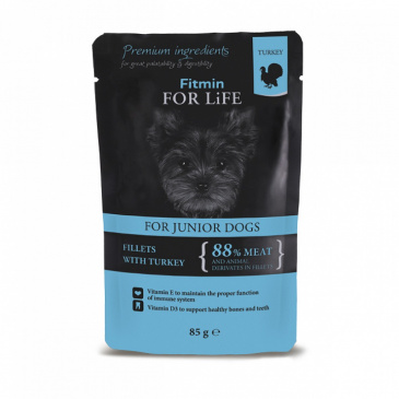 Fitmin dog FOR Life kapsička puppy turkey 85g