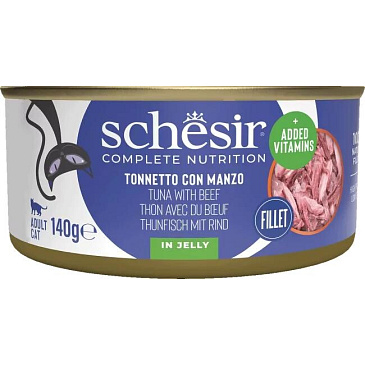 Konzerva SCHESIR cat tuňák+hovězí v želé 140g