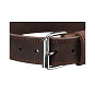 Kožený obojek RUSTIC - tmavě-hnědá, L - 48-56 cm / 30 mm