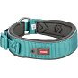 PREMIUM obojek extra široký, aqua/grafit S-M 33-42 cm/35mm