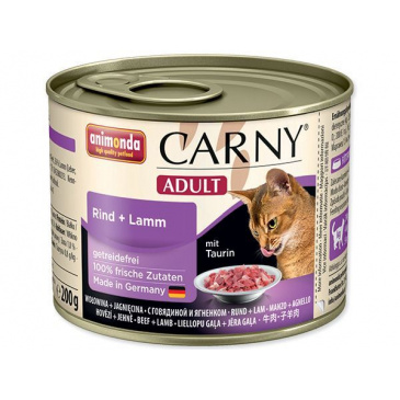 ANIMONDA Carny cat adult hovězí + jehně 200g