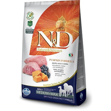 N&D Grain Free Pumpkin DOG Adult Medium/Maxi Lamb & Blueberry 12kg