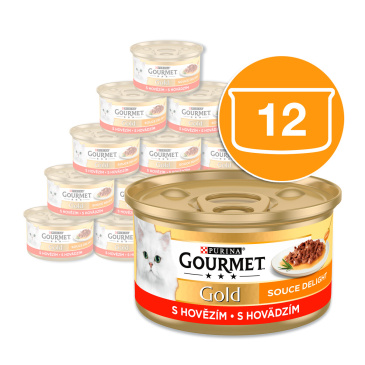 Gourmet Gold Sauce Delight minifilety s hovězím v omáčce 12 x 85g